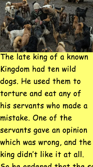 the king and his servant story